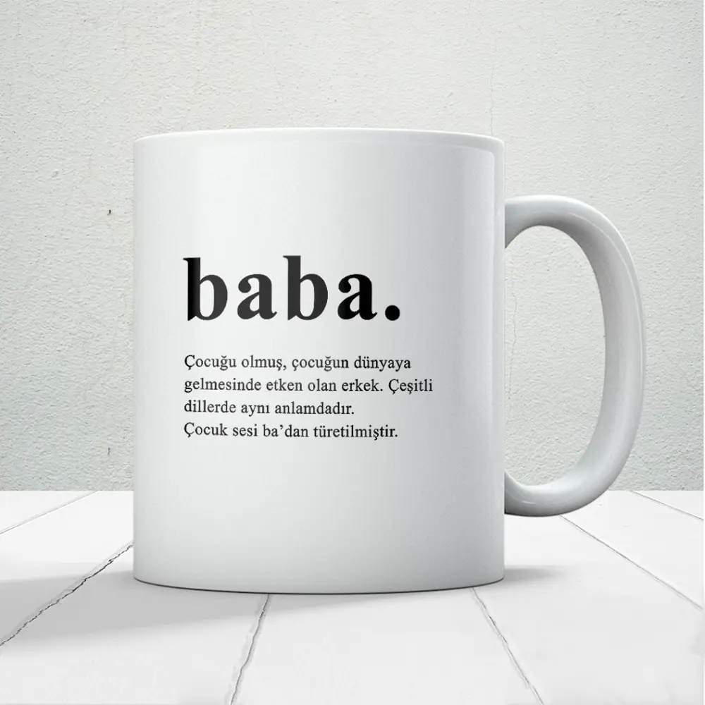 Baba Kelime Anlamı Baskılı Babalar Günü Kupa Bardak Kahve Kupa Ba Baba Kelime Anlamı Baskılı Babalar Günü Kupa Bardak Kahve Kupa Ba