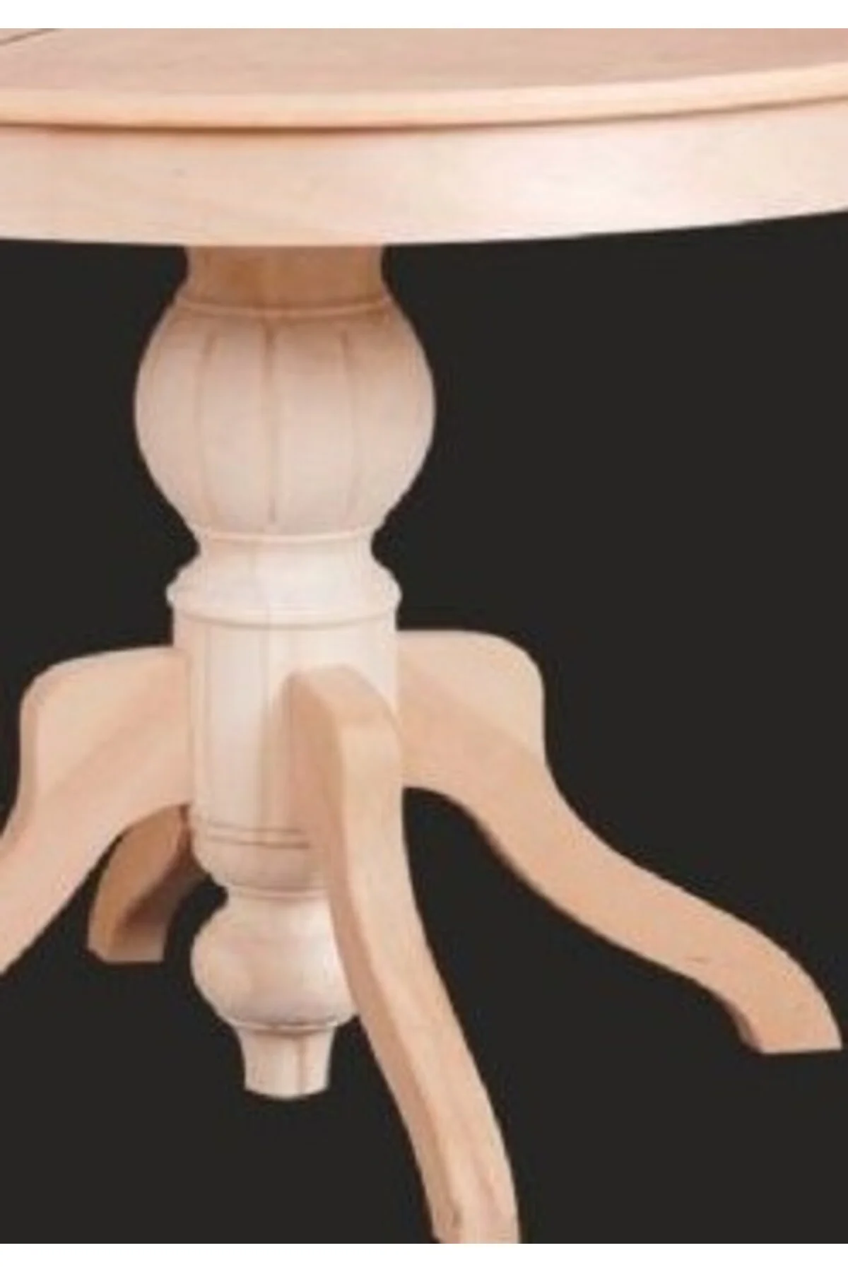Baba Masa 17762 Ihlamur Ayak Model Klasik Kayın Kaplam MDF Tabla HAM Natüre Doğal - Görsel 2