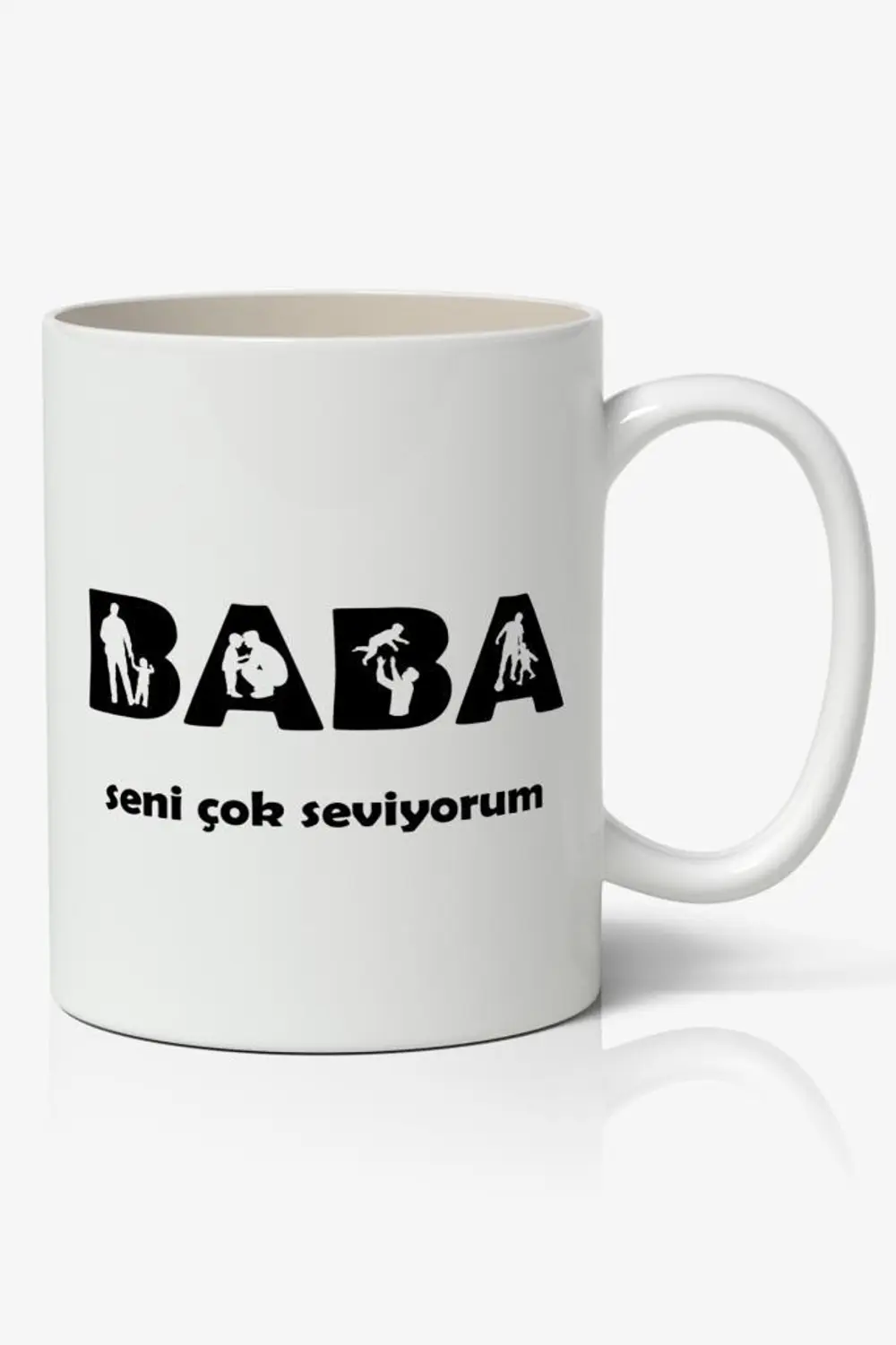 BABA Seni Çok Seviyorum Babalar Günü Baskılı Kupa Bardak Baskılı 