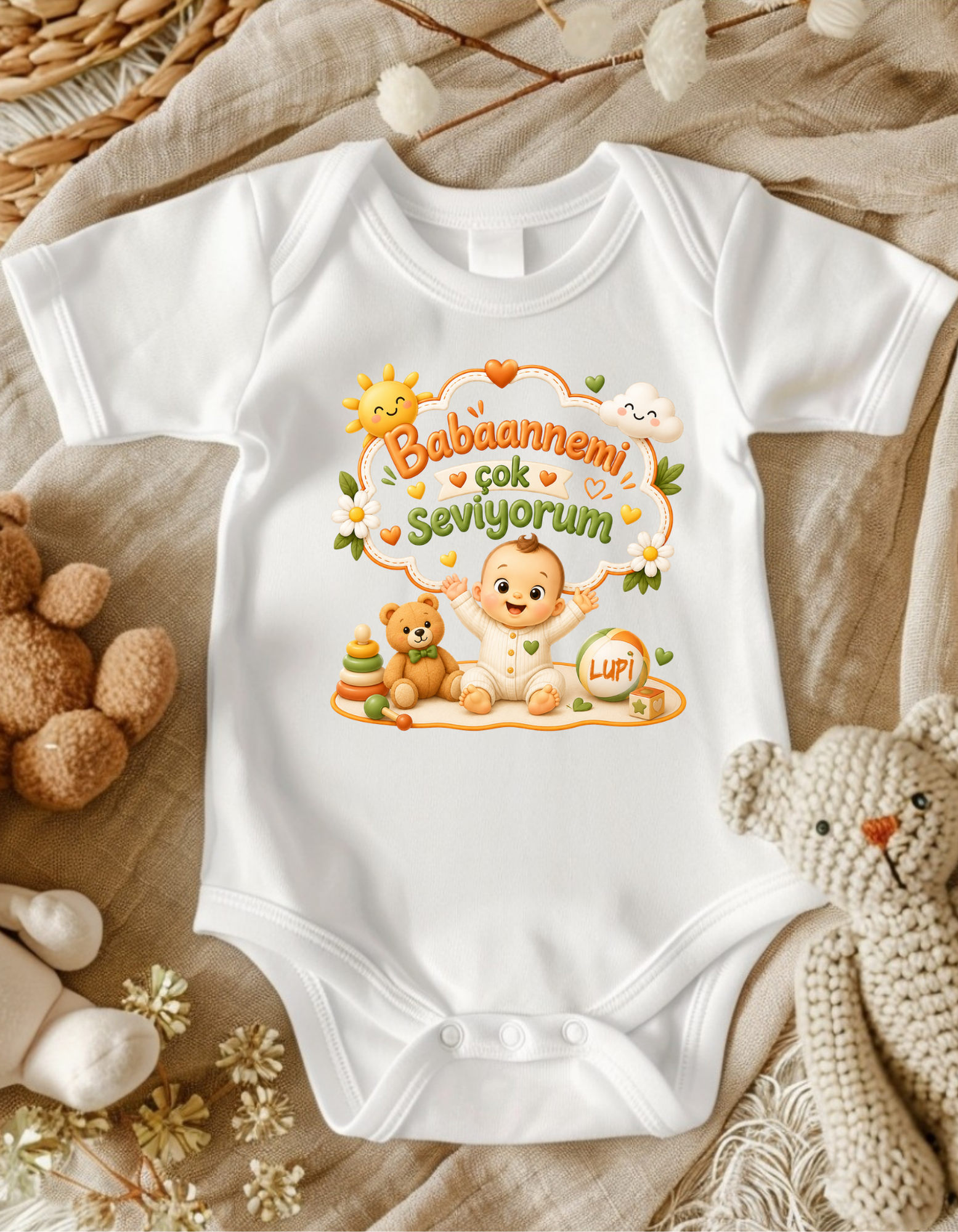 Babaannemi Seviyorum Yazılı Bebek Zıbın Fiyatı, Yorumları ve Özellikleri