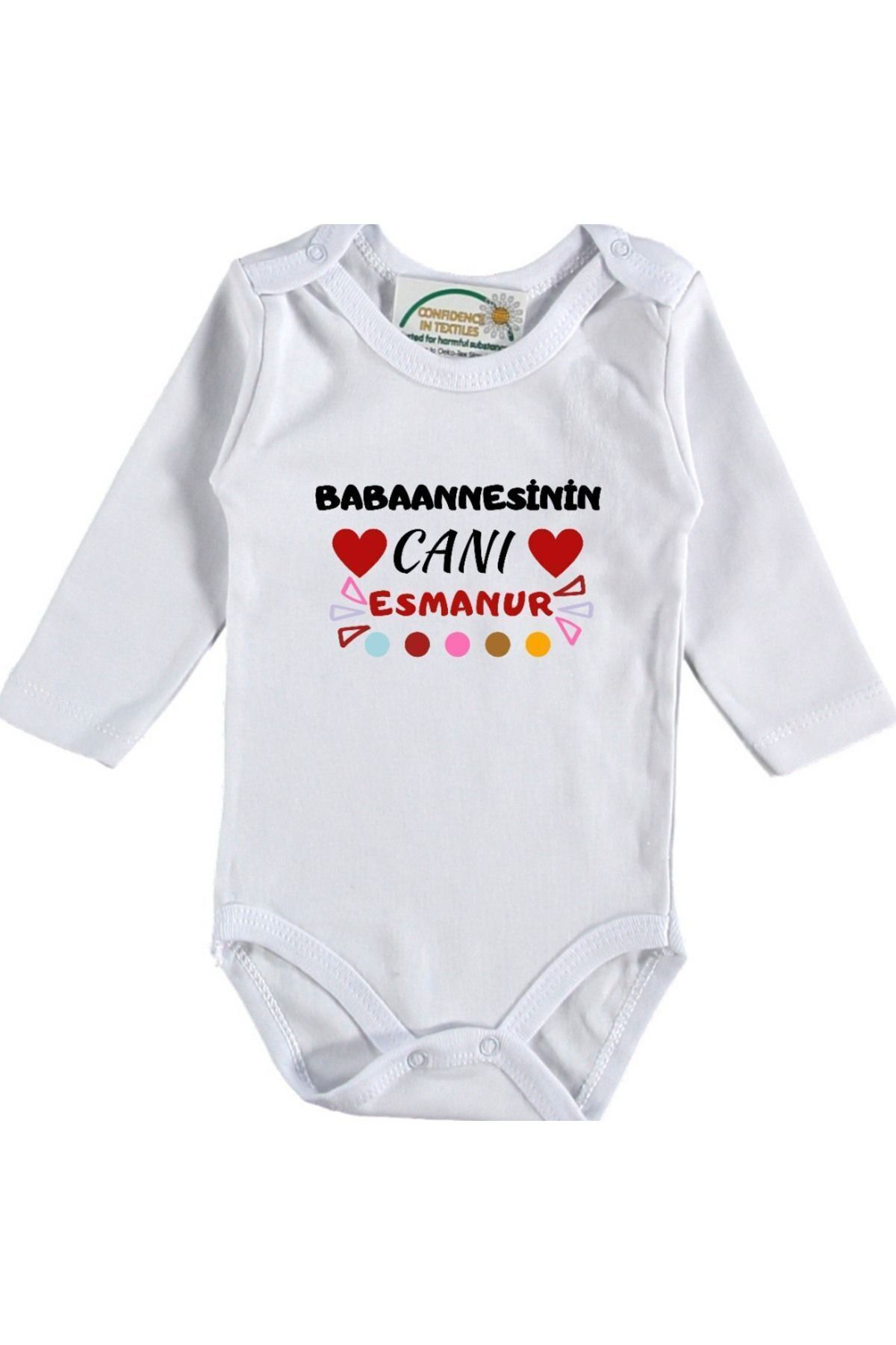Babaannesinin canı Yazılı Kişiye özel Kız Bebek Zıbın