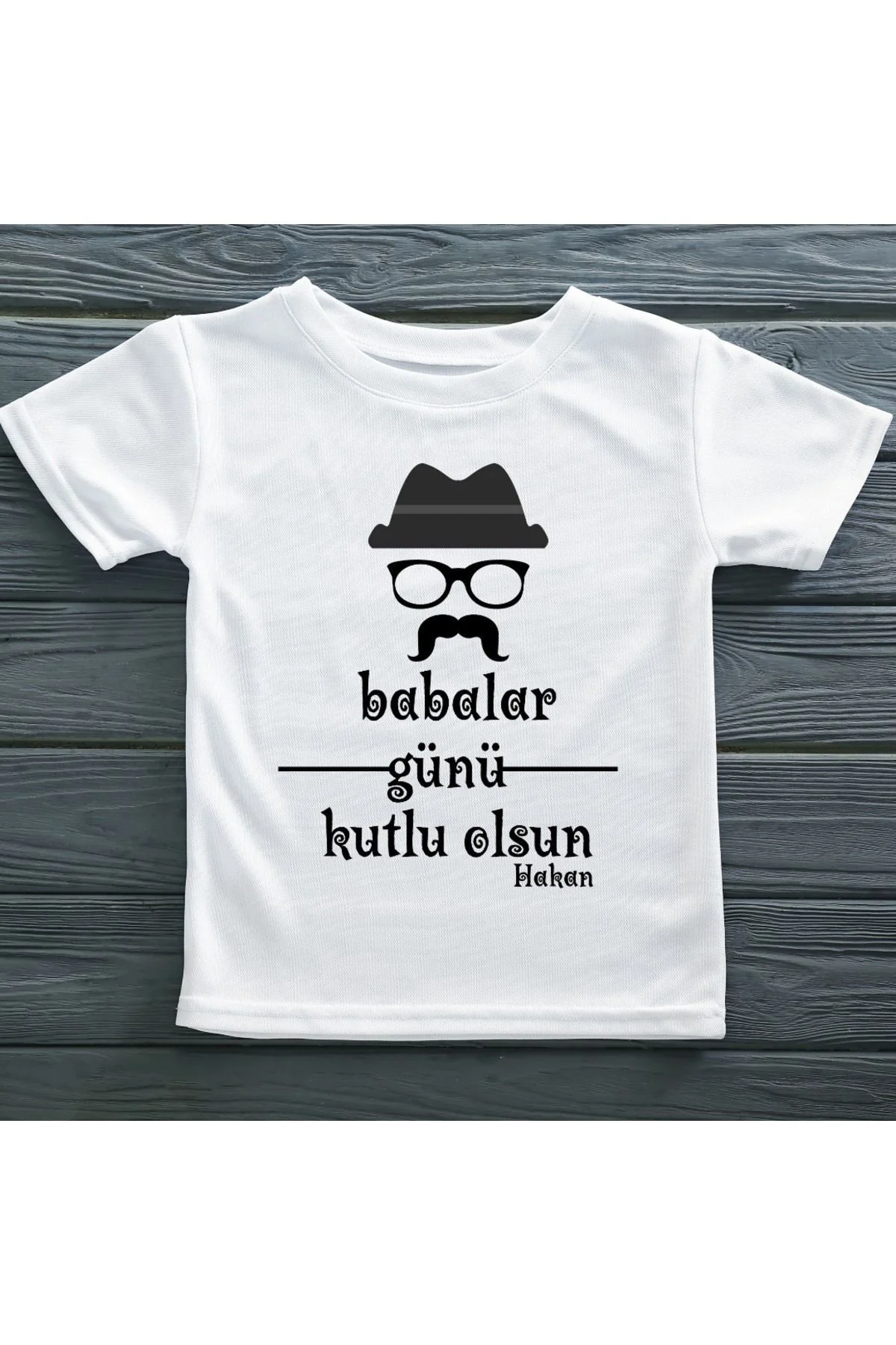 Babalar günü Kutlu Olsun Yazılı Çocuk Tişörtü-1