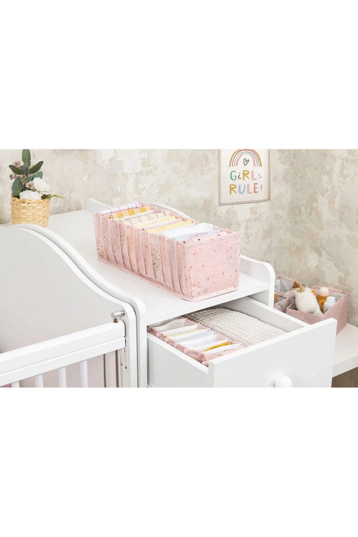 Baby Akordiyon Organizer Çekmece Düzenleyici Medium (pembe) - 040