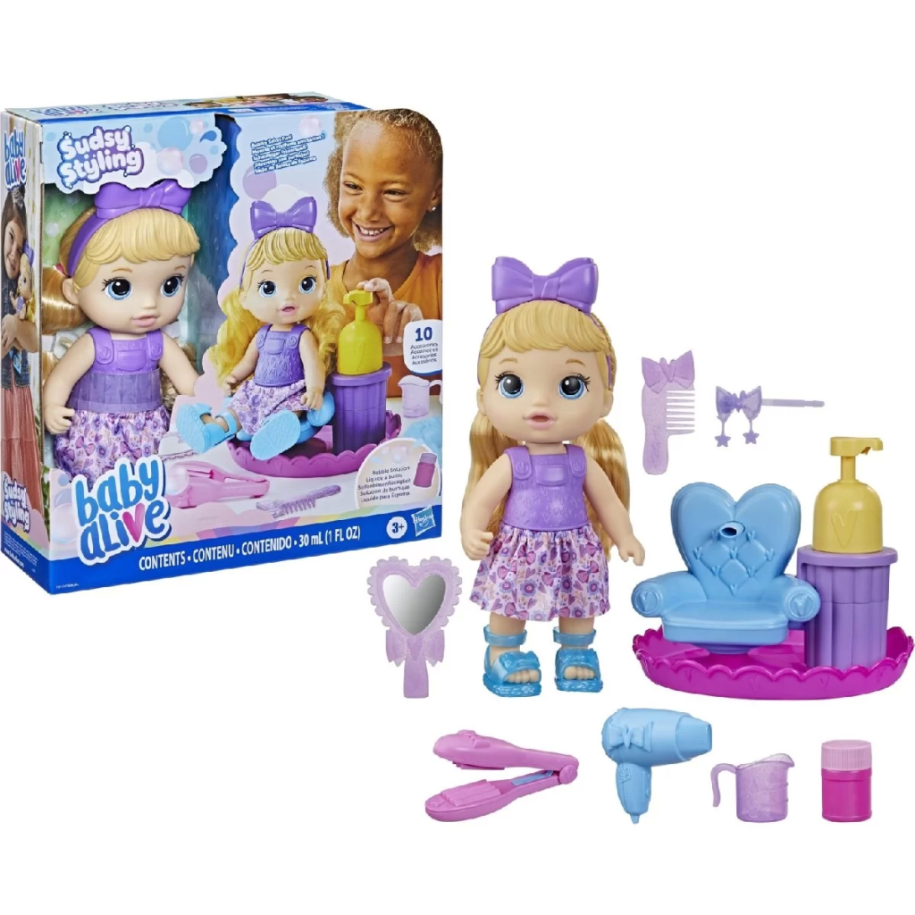 Baby Alive Köpüklü Saç Tasarımı Eğlencesi F5112 Baby Alive Köpüklü Saç Tasarımı Eğlencesi F5112