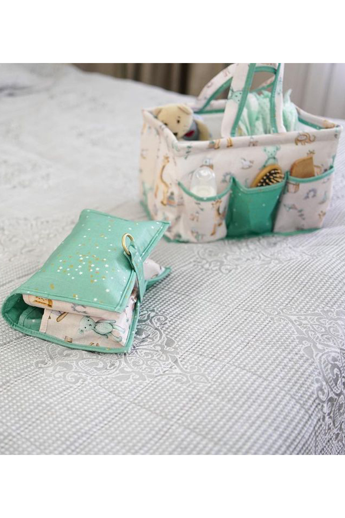 Pazar Kapısı Baby Bakım Seti Bebek Bakım Ve Alt Bakım Çantası Mavi