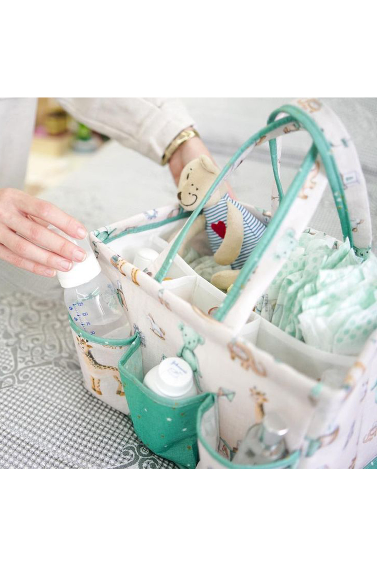 Pazar Kapısı Baby Bakım Seti Bebek Bakım Ve Alt Bakım Çantası Mavi