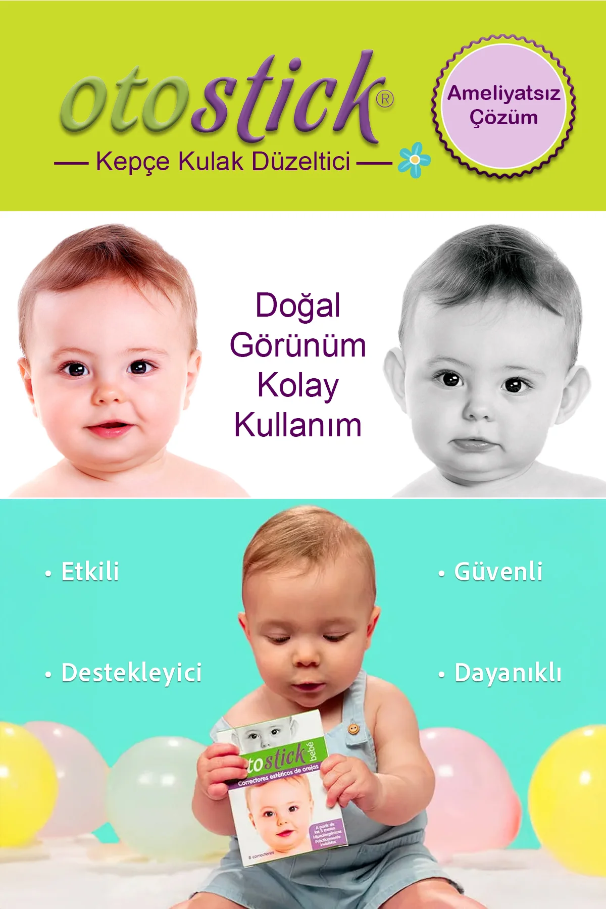 Baby Bebek Çocuk Kepçe Kulak Düzeltici
