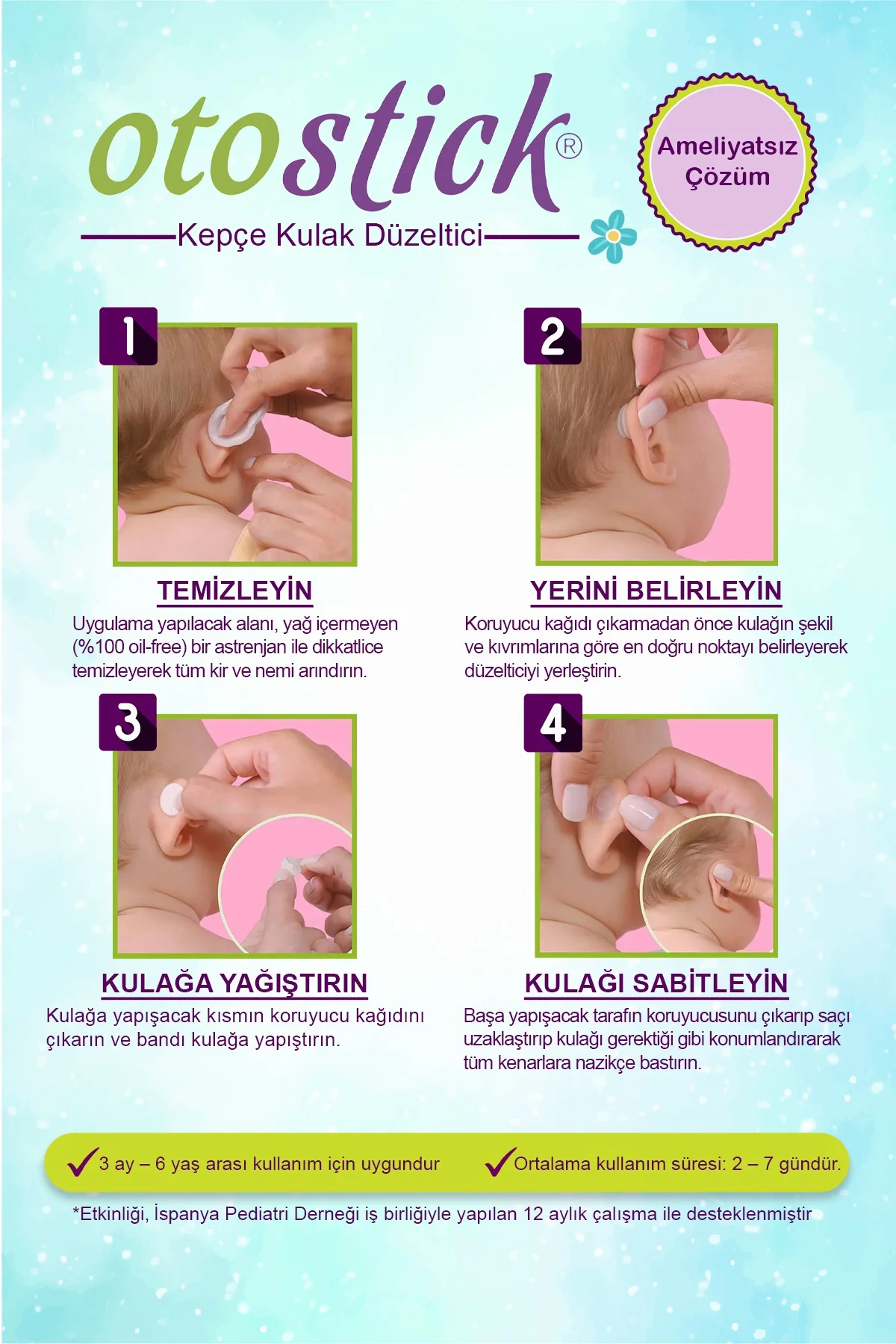 Baby Bebek Çocuk Kepçe Kulak Düzeltici