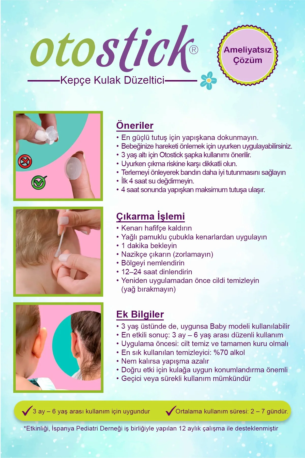 Baby Bebek Çocuk Kepçe Kulak Düzeltici