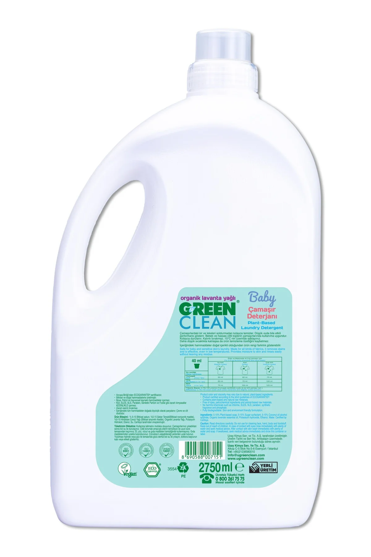 Baby Bitkisel Çamaşır Deterjanı 2750 ml (55 Yıkama)