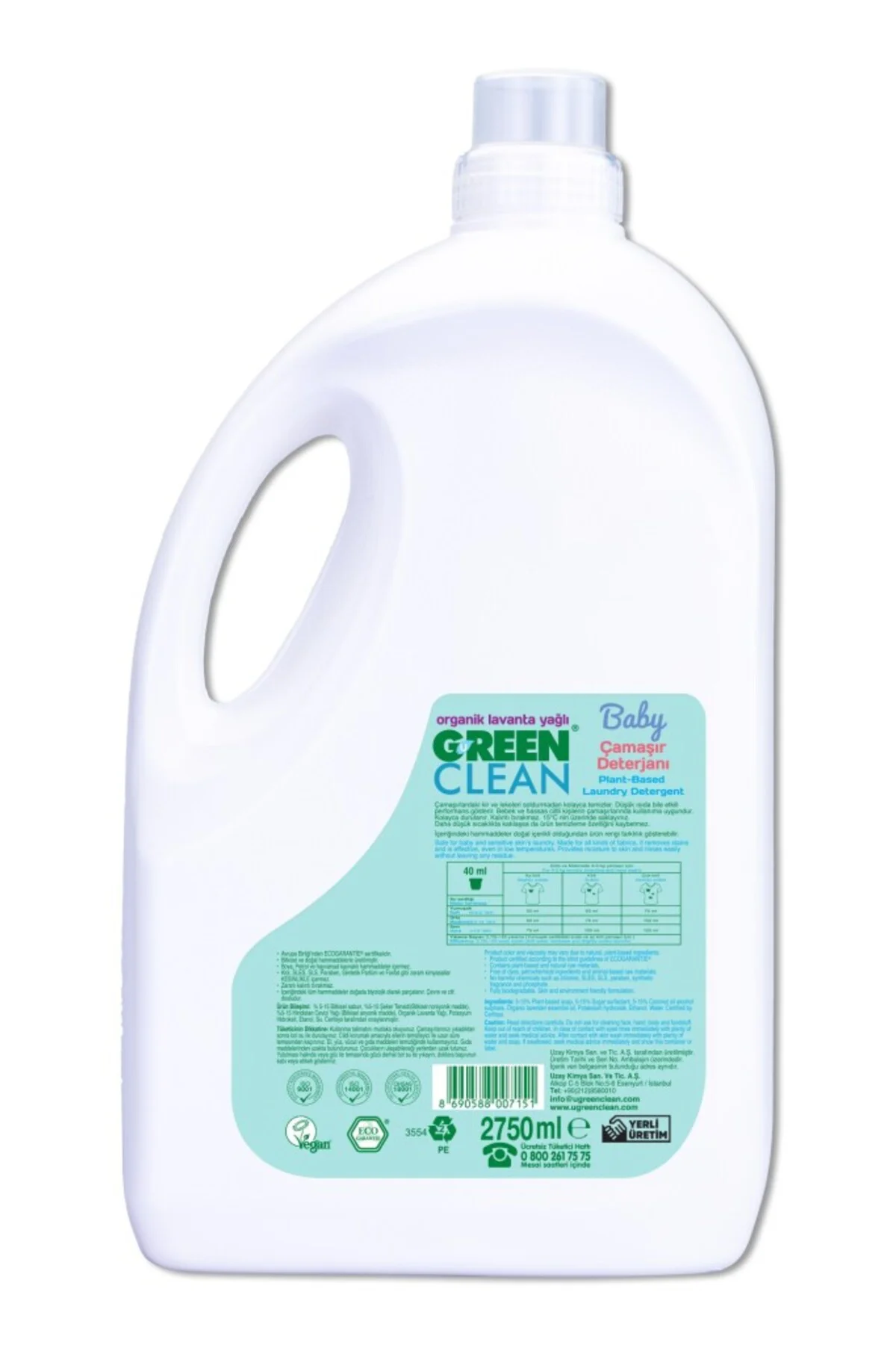 Baby Bitkisel Çamaşır Deterjanı 2750 ml (55 Yıkama)