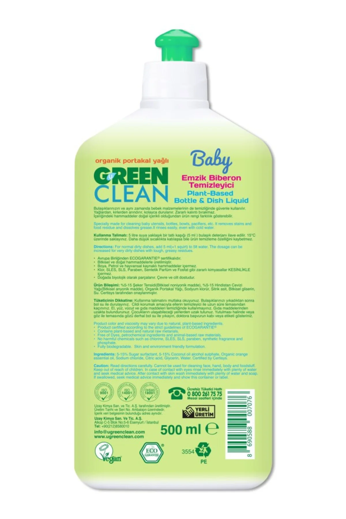 Baby Bitkisel Emzik Biberon Temizleyici 500 ml