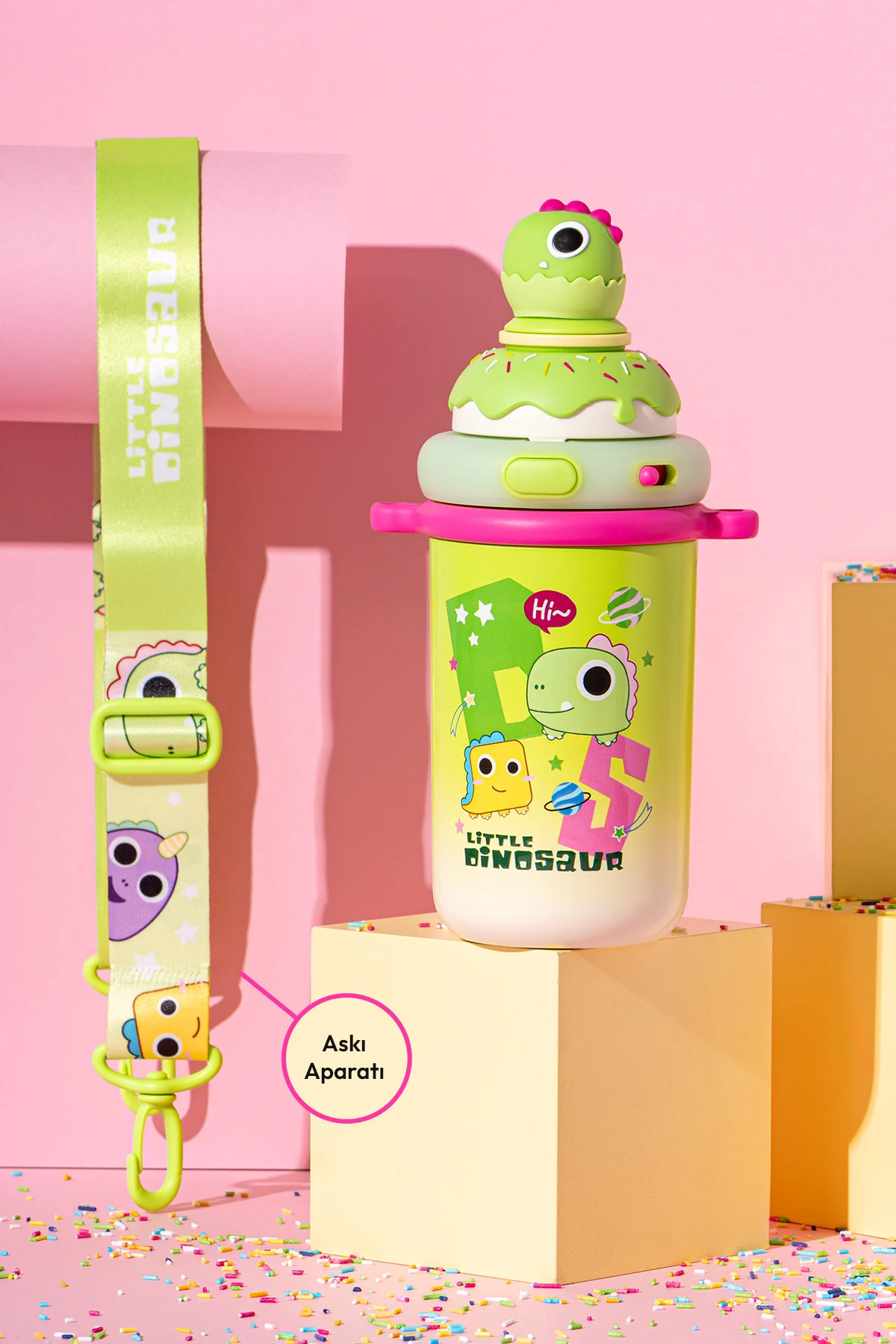 Baby Dinosaur Termos Yeşil 450 ml