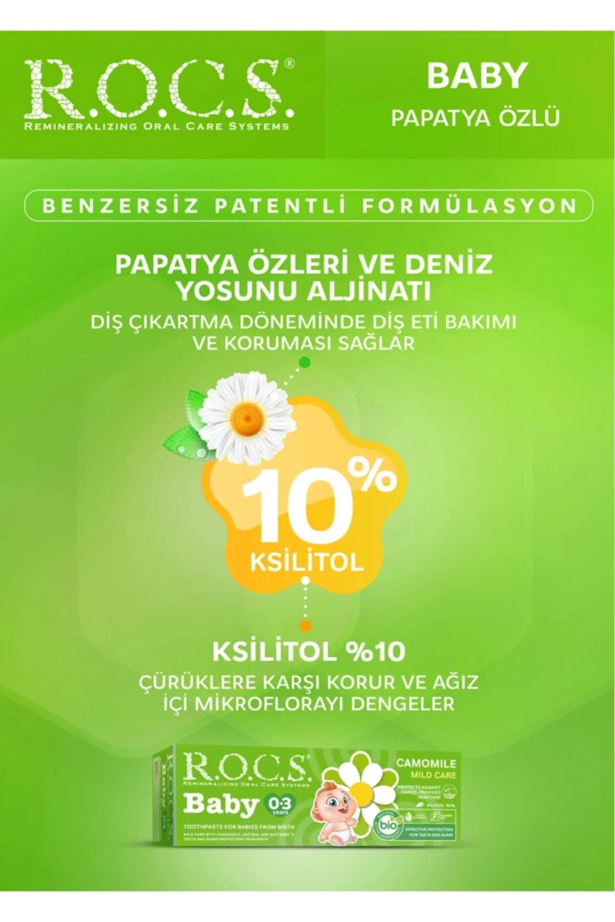 .Baby Diş Macunu 0-3 Yaş 35 ml Papatya