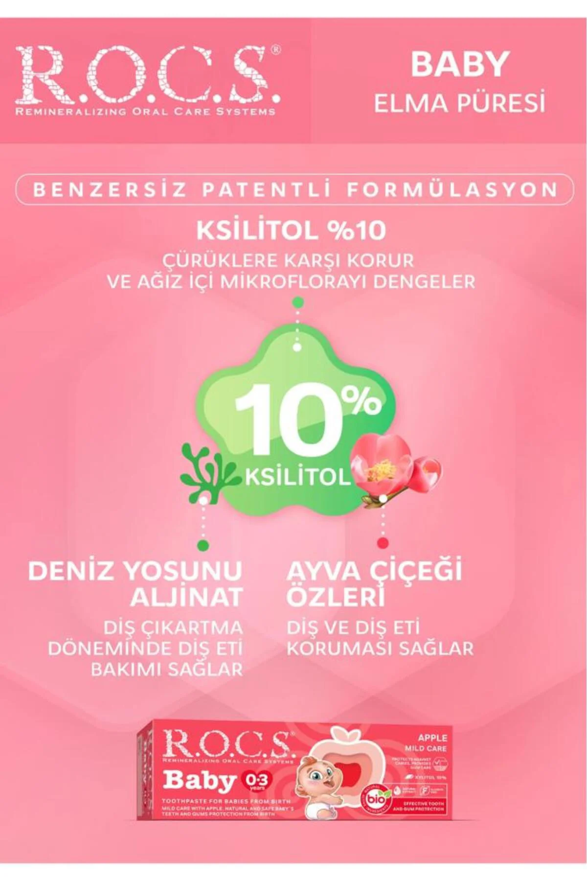 .Baby Diş Macunu 0-3 Yaş 35 ml Elma