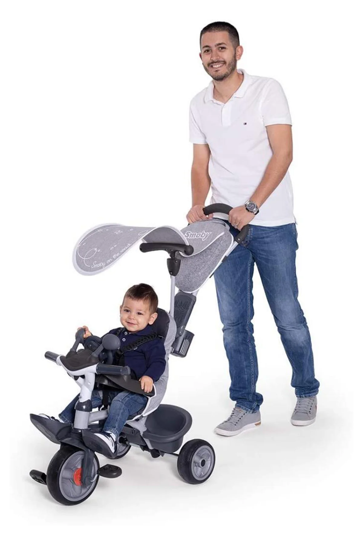 Baby Driver Comfort Gri 3'ü 1 Arada Çocuk Bisikleti