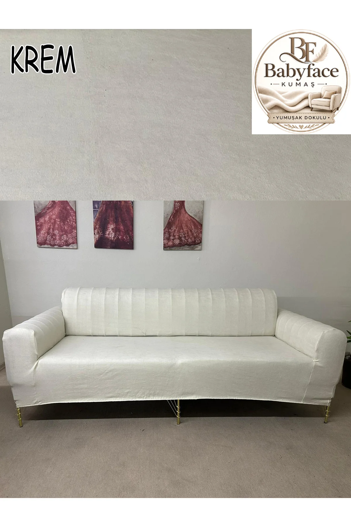 Baby Face Kumaş 3 lü Koltuk Kılıfı, Tam kaplama Yumuşak Dokulu Konforlu Full Likralı