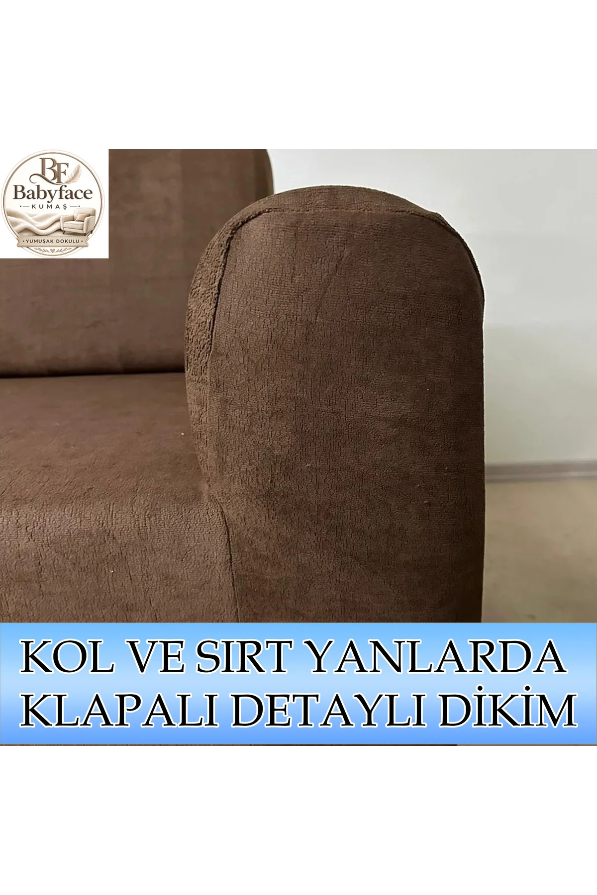 Baby Face Kumaş 3 lü Koltuk Kılıfı, Tam kaplama Yumuşak Dokulu Ko