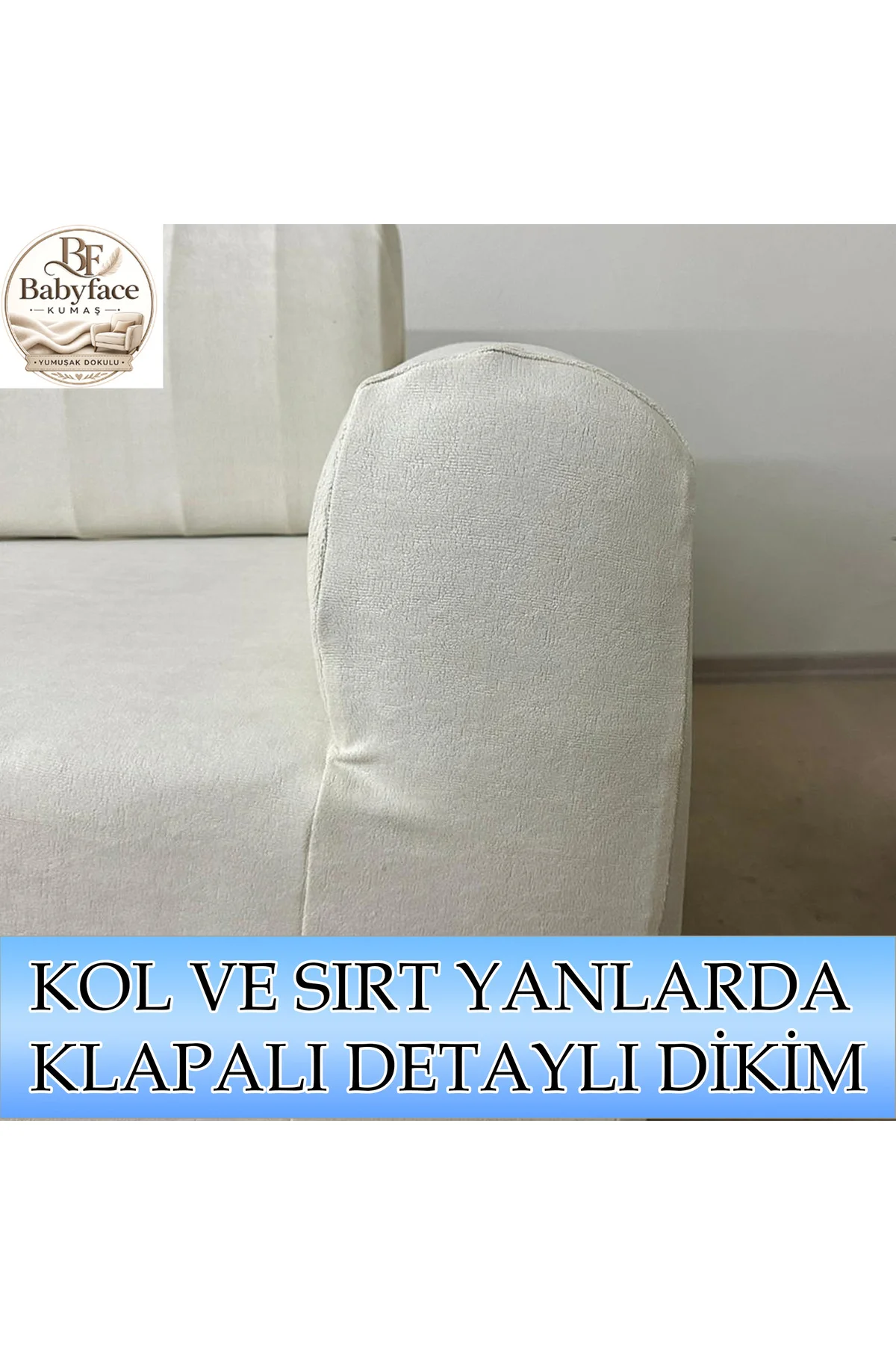 Baby Face Kumaş 3 lü Koltuk Kılıfı, Tam kaplama Yumuşak Dokulu Konforlu Full Likralı