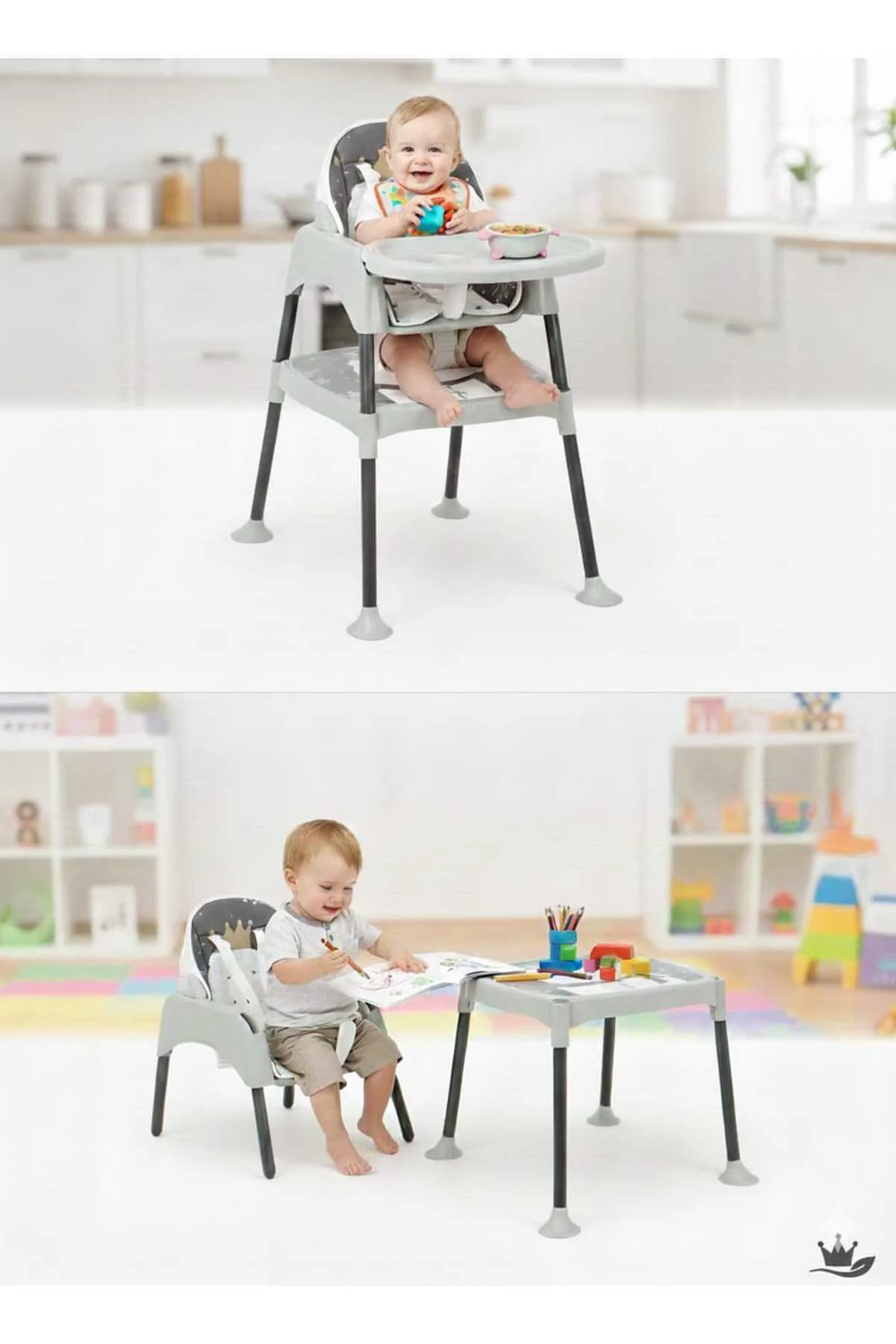 Baby Feeding 3in1 Çalışma Masalı Mama Sandalyesi Pandalı