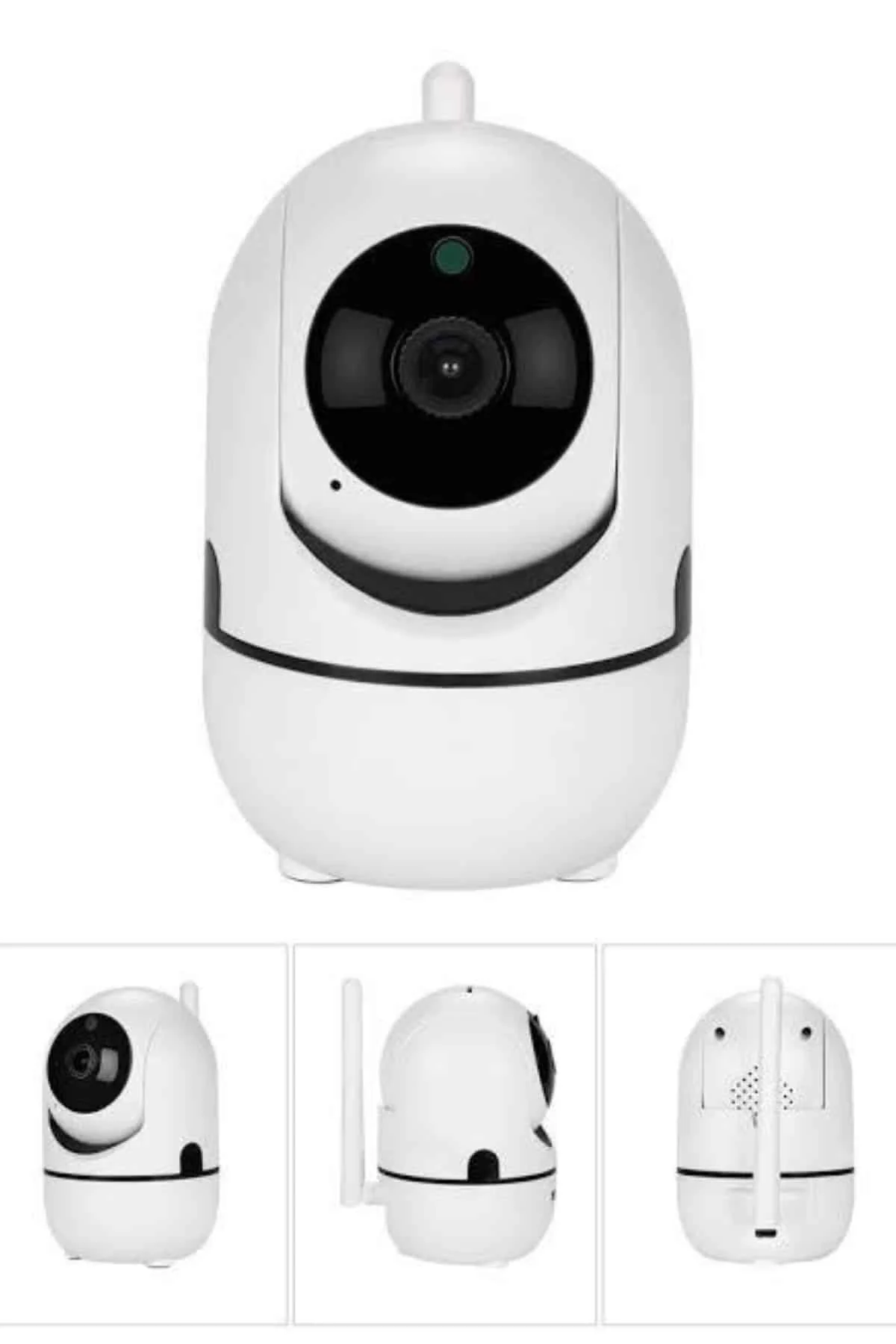 Baby Kamera Kablosuz 720P Beyaz 360 Derece Wifi Kamera Full HD 10