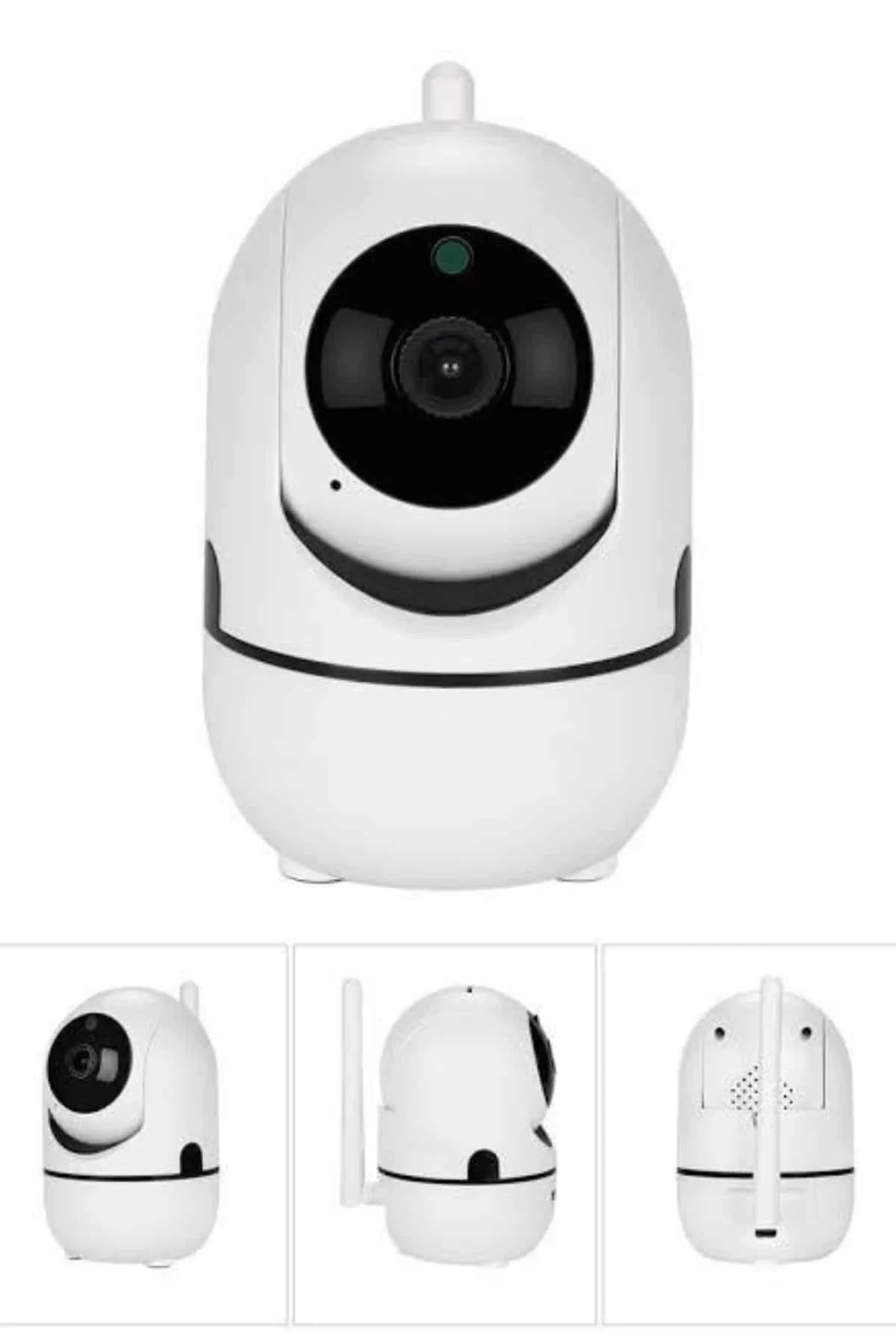Baby Kamera Kablosuz 720P Beyaz 360 Derece Wifi Kamera Full HD 10