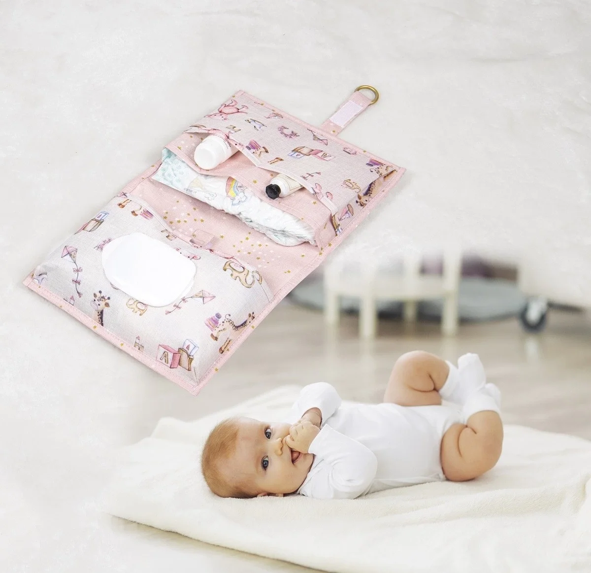 Baby Kullanımı Kolay Desenli Alt Bakım Çantası (pembe) Fiyatı, Yorumları ve Özellikleri