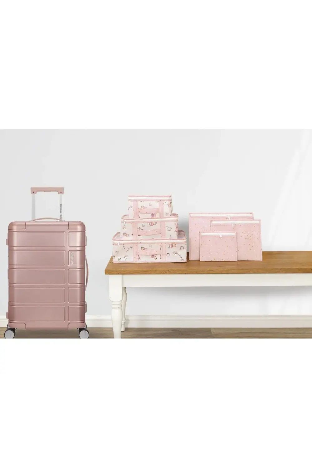 Baby Lüks 6'lı Bavul Organizer Seyahat, Hastane Çantası Pembe