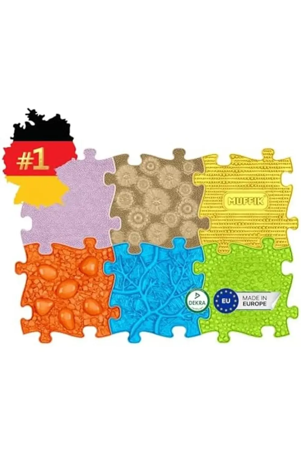 Baby Mat Seti - 1-3 Yaş Bebek Duyu Gelişim Matı - 6'lı Ortopedik