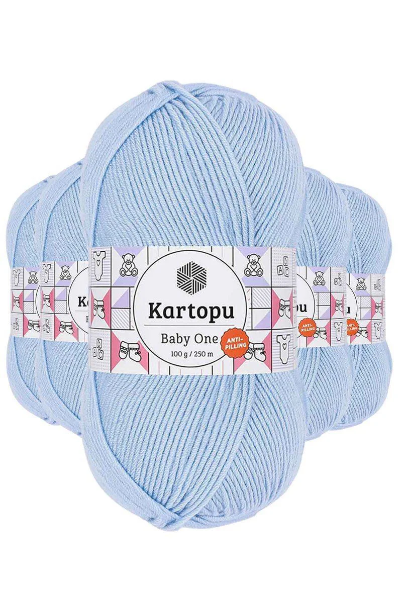 Baby One Tüylenmeyen El Örgü İpi – 5'li Mavi Set, %100 Anti-Pilling Akrilik Fiyatı, Yorumları ve Özellikleri