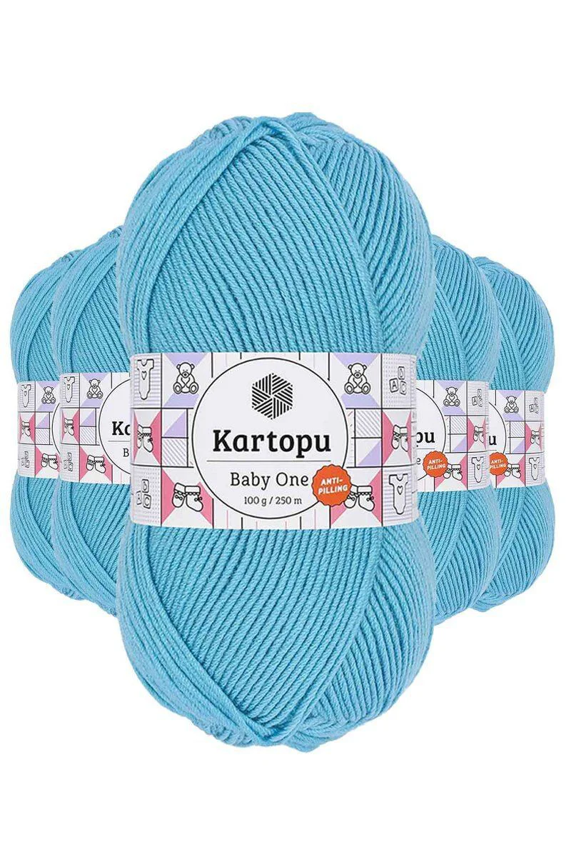 Baby One Tüylenmeyen El Örgü İpi – Turkuaz K576 (5'li Paket) %100 Anti-Pilling Akrilik Baby One Tüylenmeyen El Örgü İpi – Turkuaz K576 (5'li Paket) %100 Anti-Pilling Akrilik