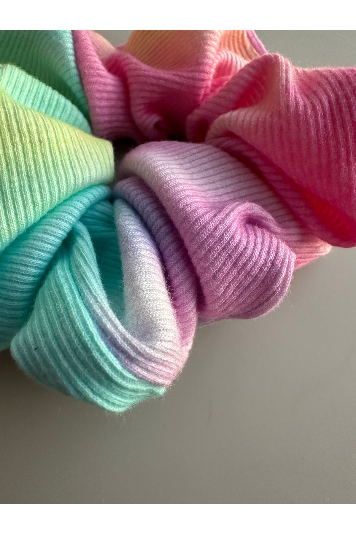 Baby Pink Pembe Set Scrunchie Lastik Toka