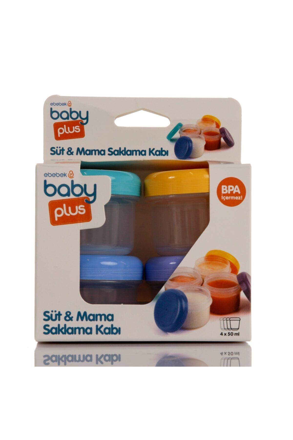 Baby Plus Süt Ve Mama Saklama Kabı 4lü