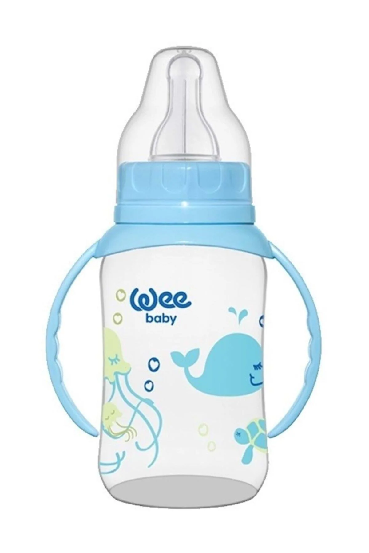 Baby P.P Kulplu Biberon 150Ml Mavi