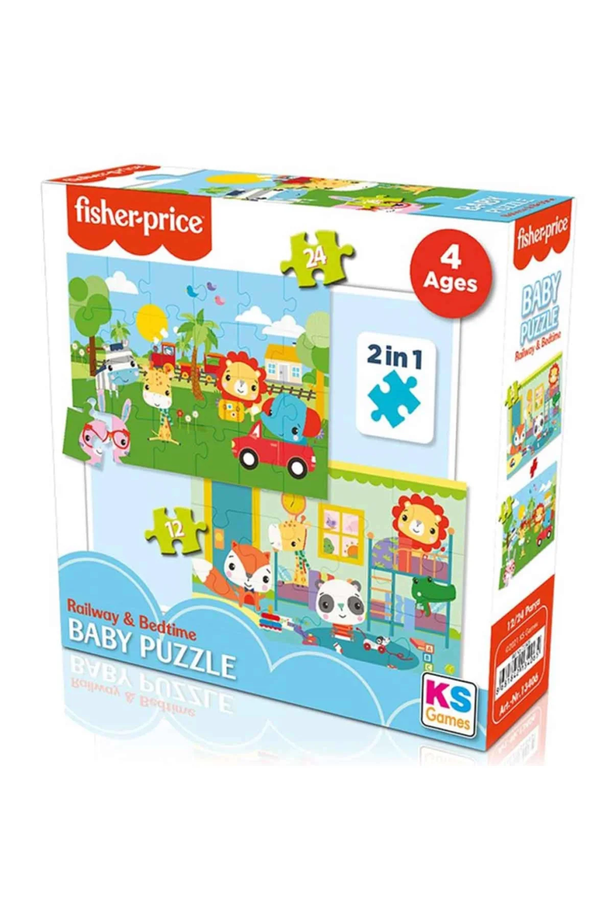 Baby Railway & Bedtime 2’si 1 Arada Puzzle
