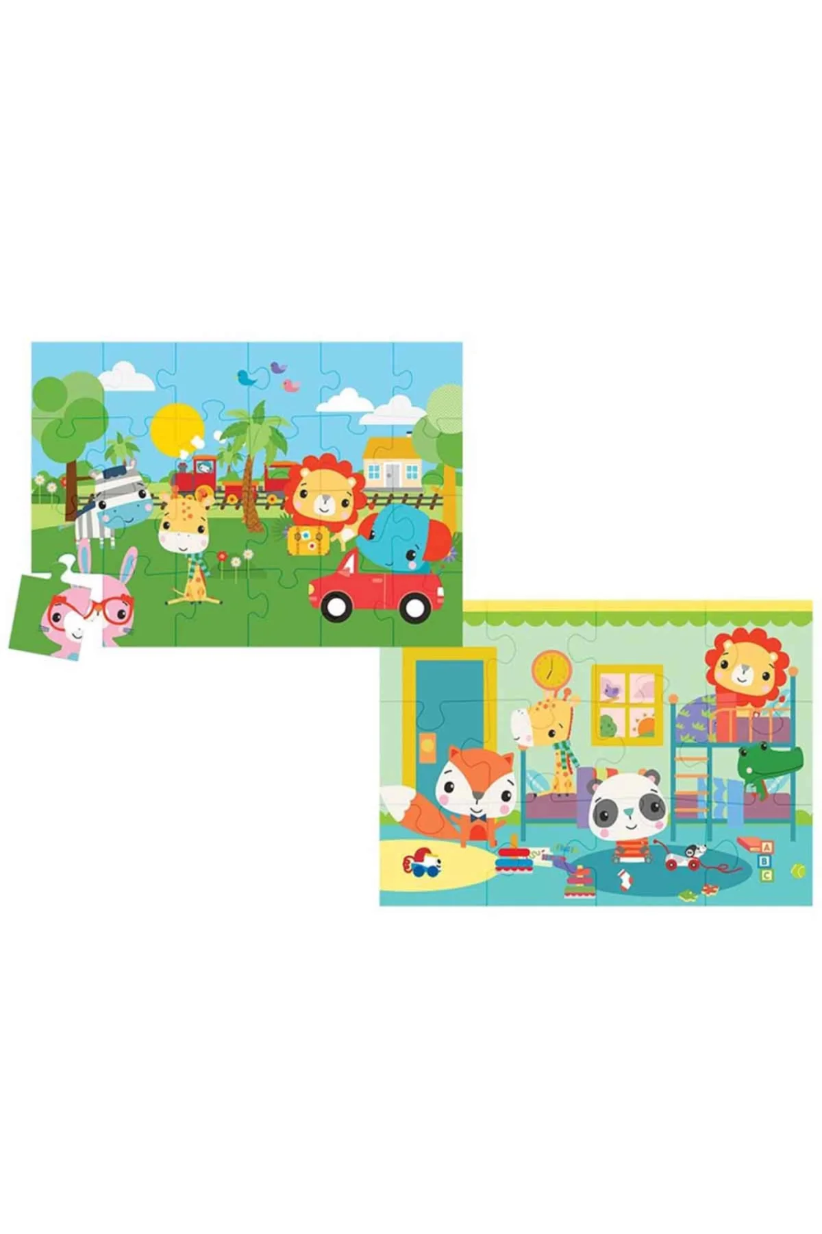 Baby Railway & Bedtime 2’si 1 Arada Puzzle