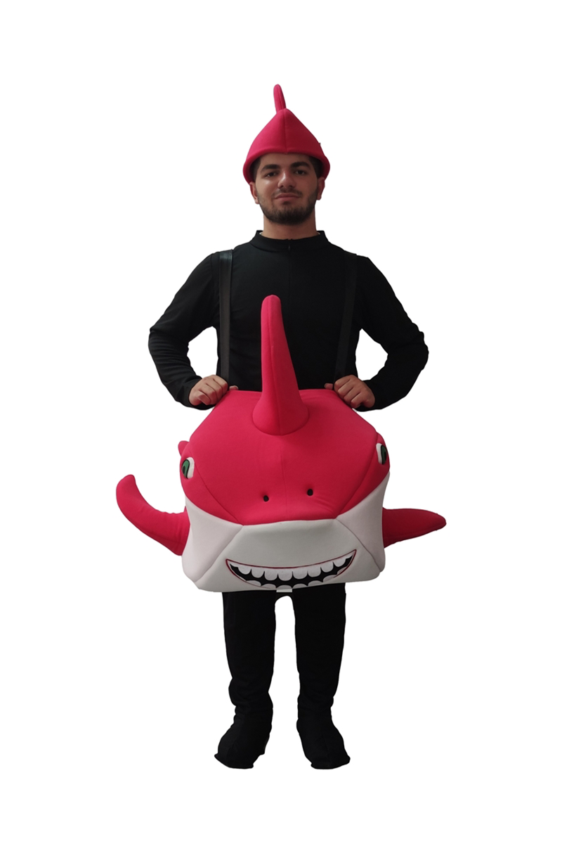 Baby Shark Kostümü Yetişkin Pembe | Mommy Shark Kostümü