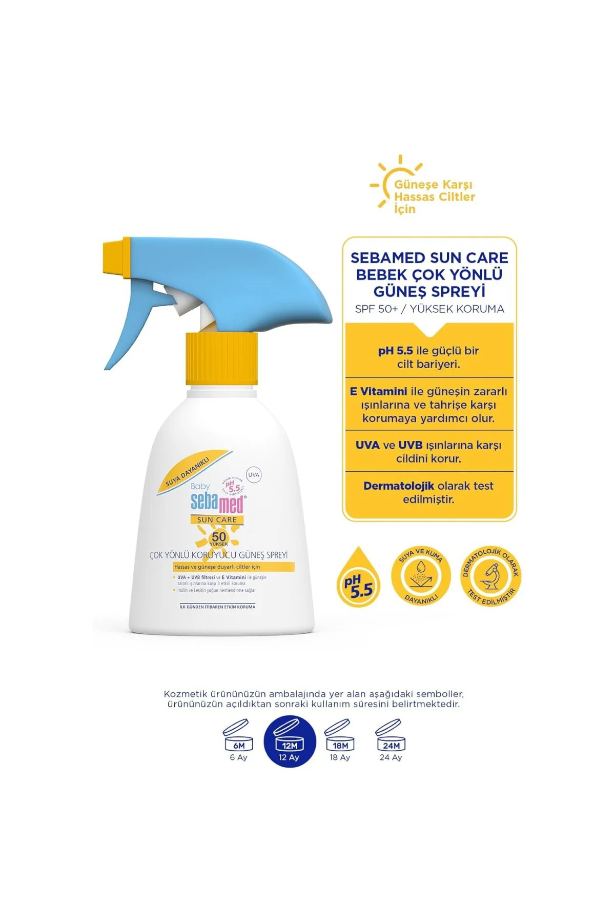 Baby SPF 50+%98 UVA Korumalı UVB Filtreli Çok Yönlü Koruyucu Çocu
