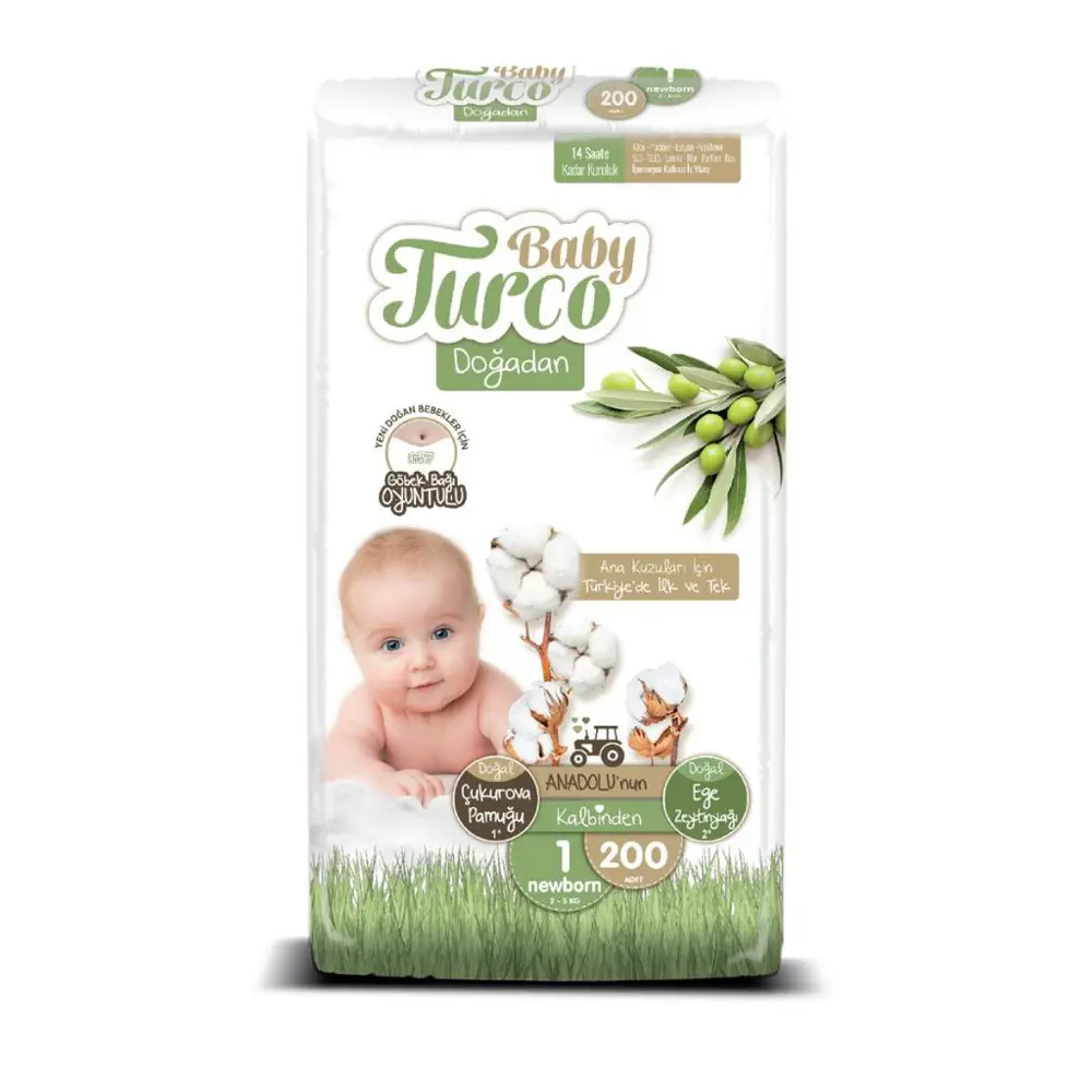 Baby Turco Doğadan 1 Numara Newborn 200 Adet BABYTUR1
