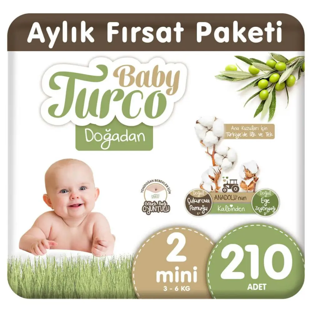 Baby Turco Doğadan 2 Numara Mini 210 Adet BABYTUR2