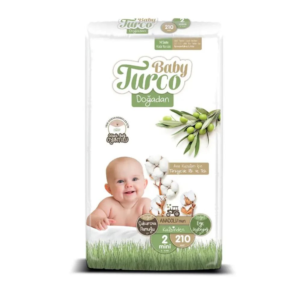 Baby Turco Doğadan 2 Numara Mini 210 Adet BABYTUR2
