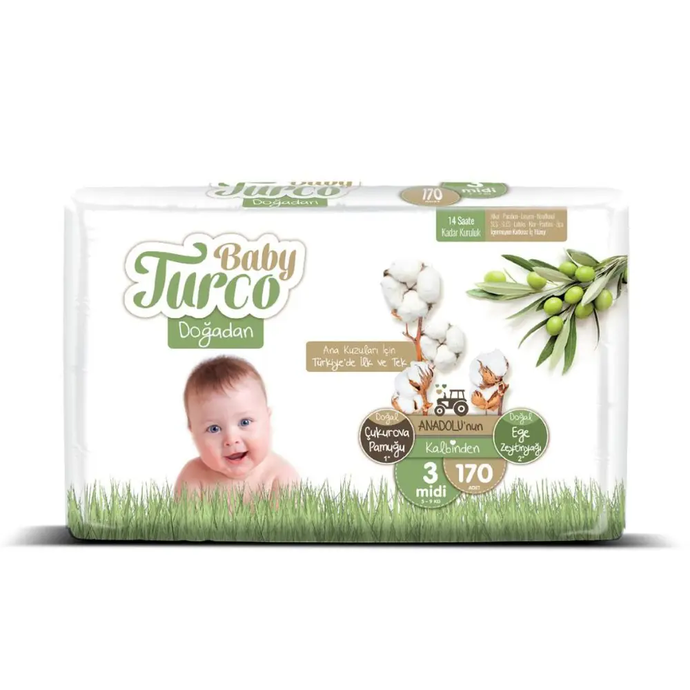 Baby Turco Doğadan 3 Numara Midi 170 Adet BABYTUR3
