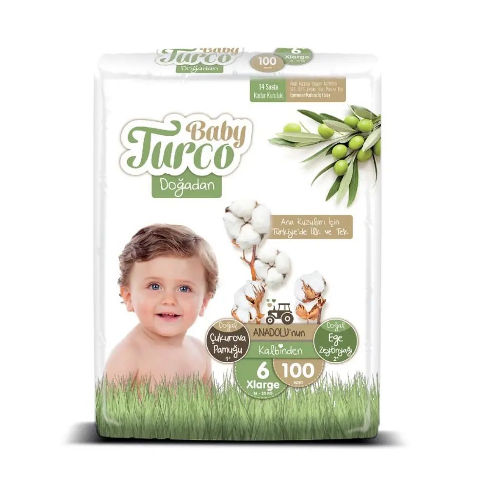 Baby Turco Doğadan 6 Numara Xlarge 100 Adet BABYTUR6