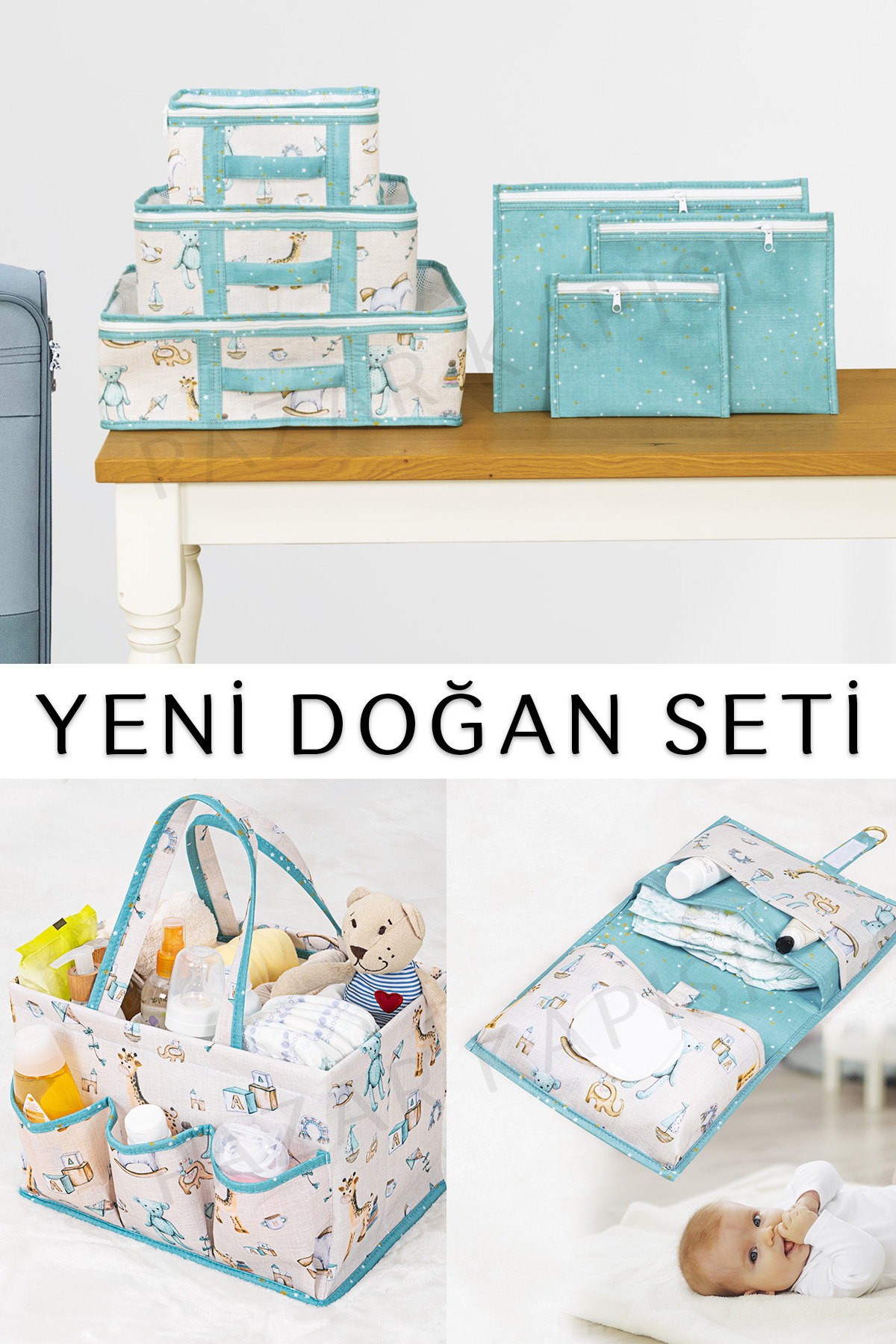 Pazar Kapısı Baby Yeni Doğan Seti - Bavul Organizer , Bakım Ve Alt Bakım Çanta