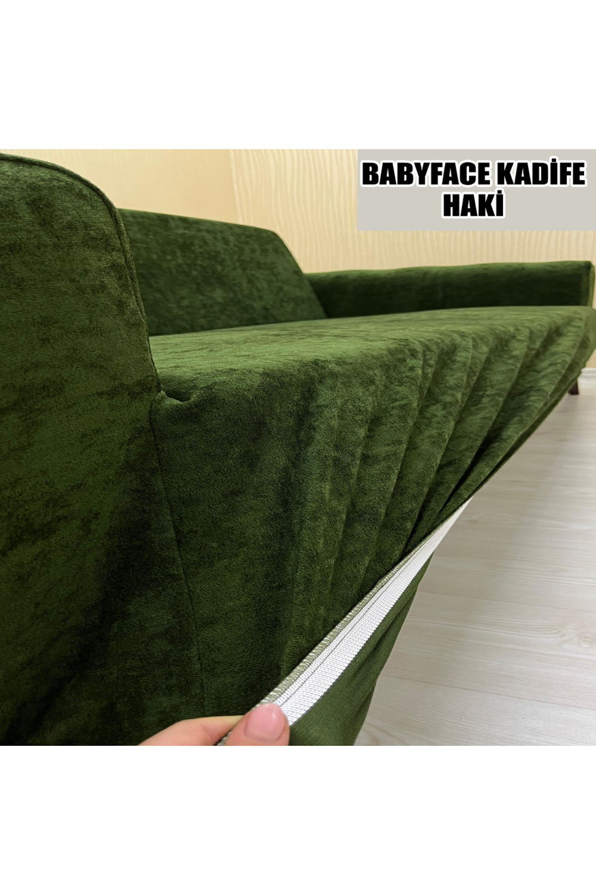 Kilifsan Babyface Kadife Kumaş 2 Adet Üçlü & Çekyat- 2 Adet Tekli Set Kolt
