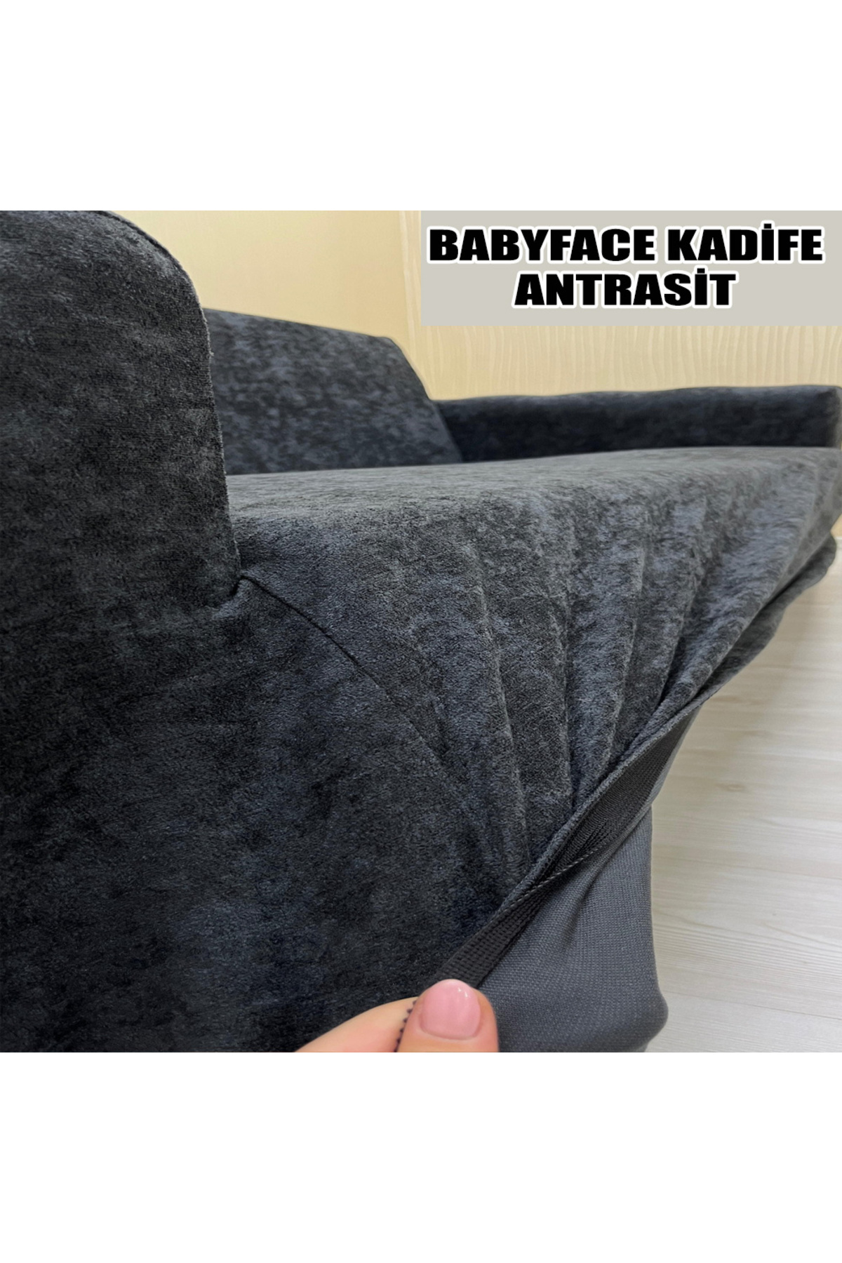 Home Babyface Kadife Kumaş Tekli Koltuk & Berjer Koltuk Kilifi