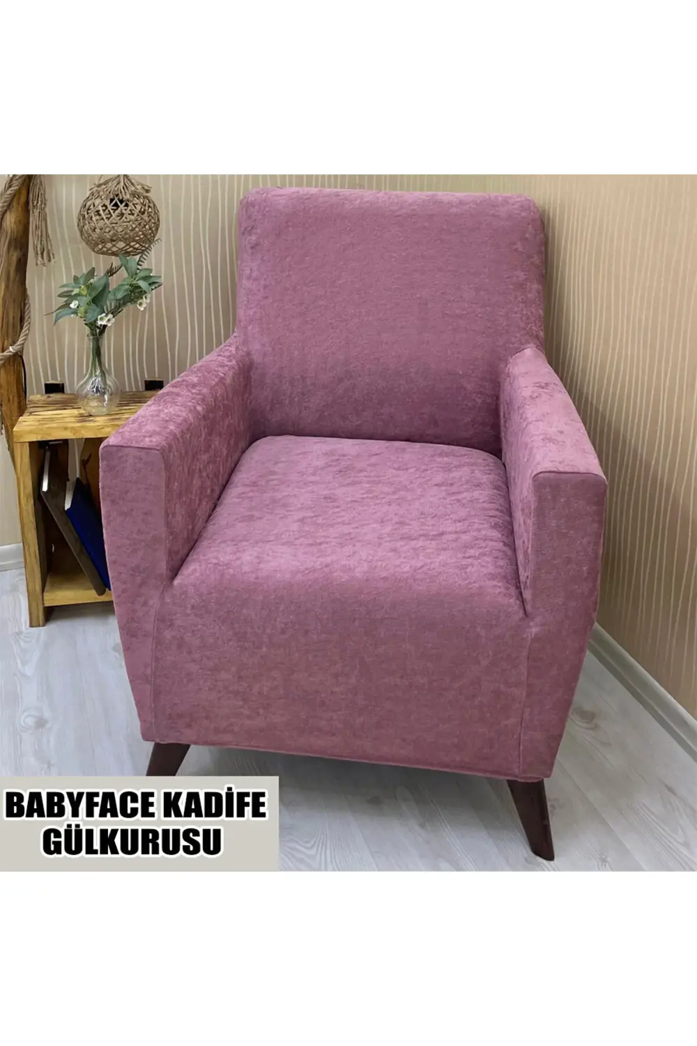 BABYFACE KADİFE KUMAŞ 2 ADET ÜÇLÜ & ÇEKYAT- 2 ADET TEKLİ SET KOLT