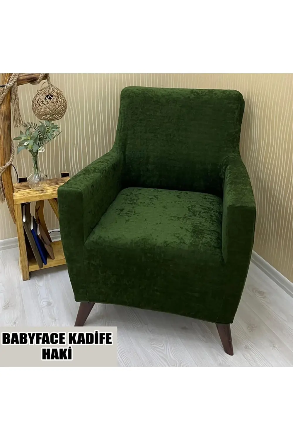 BABYFACE  KADİFE KUMAŞ 2 ADET ÜÇLÜ & ÇEKYAT- 2 ADET TEKLİ SET KOL