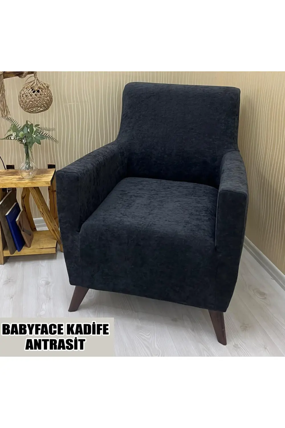BABYFACE KADİFE KUMAŞ TEKLİ KOLTUK & BERJER KOLTUK KILIFI