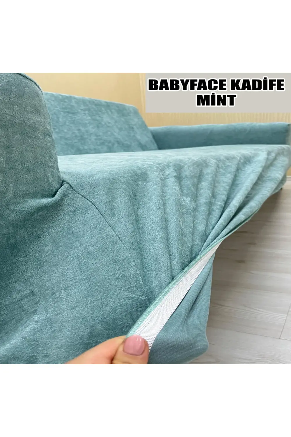 BABYFACE KADİFE KUMAŞ ÜÇLÜ & ÇEKYAT KOLTUK KILIFI